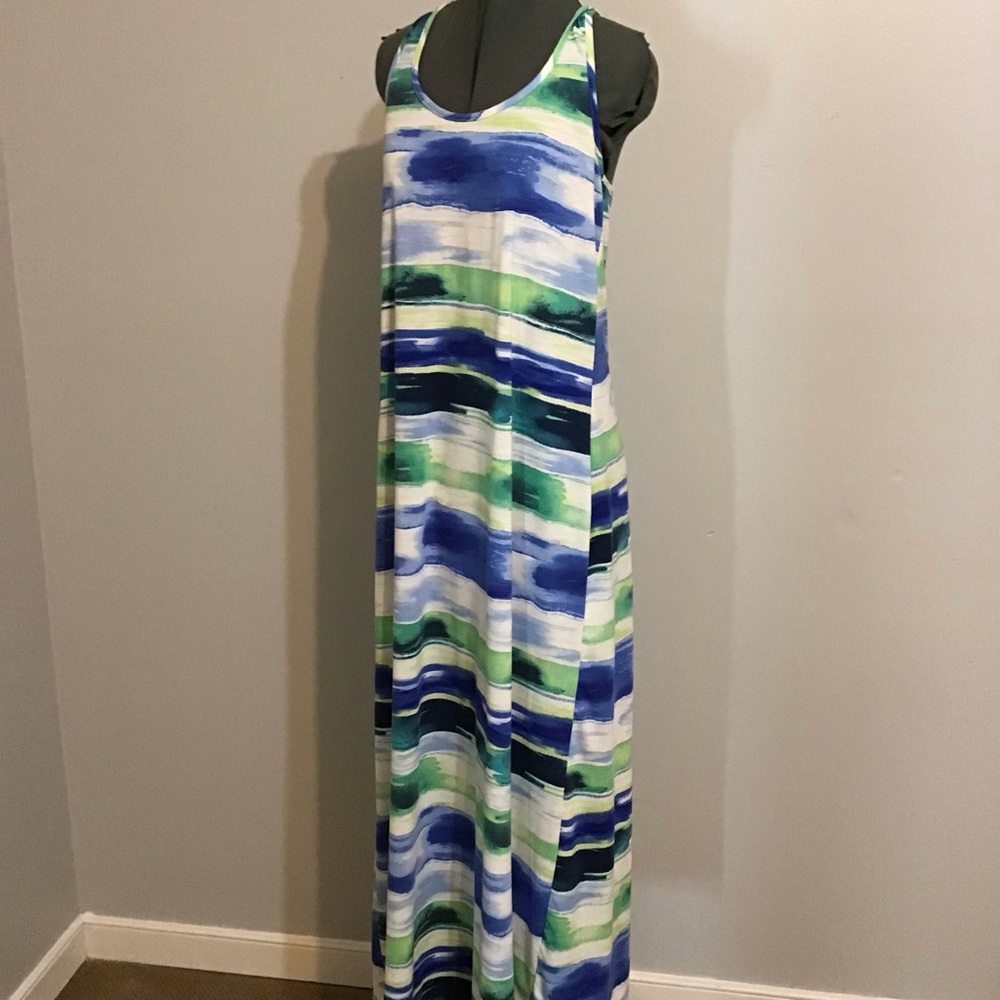 J Valdi Multicolored Maxi Dress Size M
